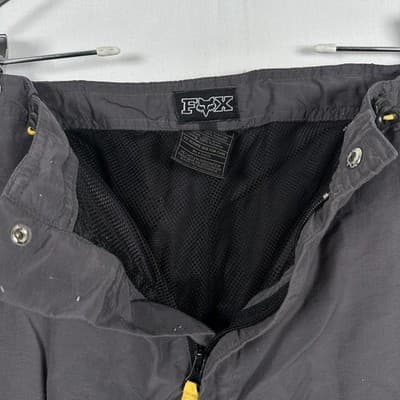 Fox Track Pants Mens 34 X 30 Gray Nylon Cargo Riding Moto Lined Zip Pockets - Thumbnail 5