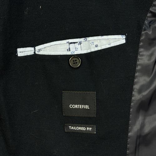 Vintage Cortefiel Blazer Navy Blue Dinner Jacket Mens Size 42 R Tailored Fit - Thumbnail 6