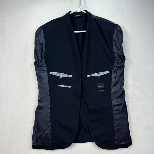 Vintage Cortefiel Blazer Navy Blue Dinner Jacket Mens Size 42 R Tailored Fit - Thumbnail 5