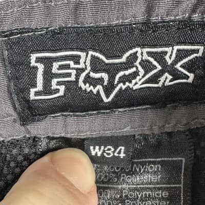 Fox Track Pants Mens 34 X 30 Gray Nylon Cargo Riding Moto Lined Zip Pockets - Thumbnail 7