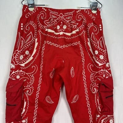 GVAPI Red Bandana Cargo Pants Mens 32 x 30 Aaron Wilhelm Limited Edition 1 / 100 - Thumbnail 7