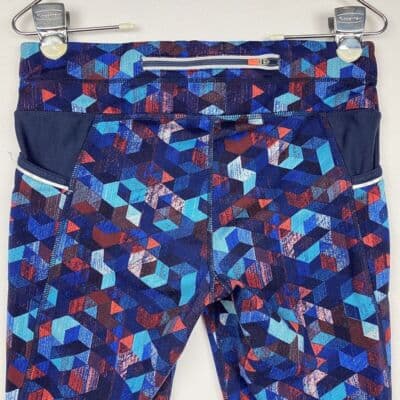 Athleta Be Free Mesh Leggings Women Small Geometric Triangles Stretch Yoga Pants - Thumbnail 8