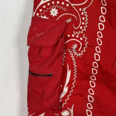 GVAPI Red Bandana Cargo Pants Mens 32 x 30 Aaron Wilhelm Limited Edition 1 / 100 - Thumbnail 8