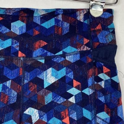 Athleta Be Free Mesh Leggings Women Small Geometric Triangles Stretch Yoga Pants - Thumbnail 6