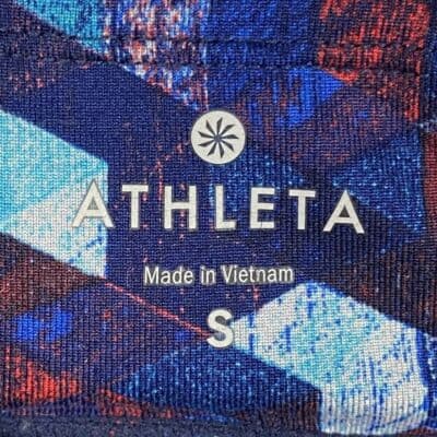 Athleta Be Free Mesh Leggings Women Small Geometric Triangles Stretch Yoga Pants - Thumbnail 7