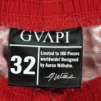 GVAPI Red Bandana Cargo Pants Mens 32 x 30 Aaron Wilhelm Limited Edition 1 / 100 - Thumbnail 4