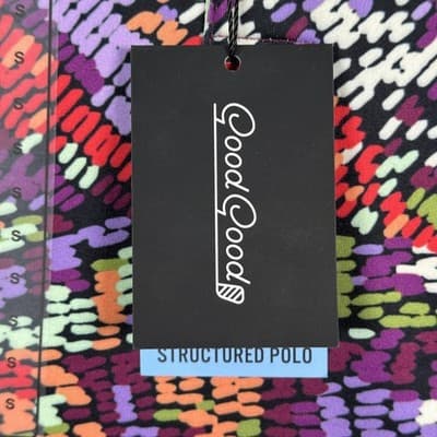 Good Good Golf Wing It Polo Mens Small GG557R-S Abstract Multicolor S/S New - Thumbnail 4