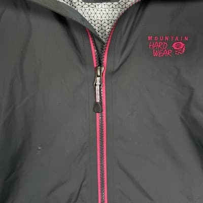 Mountain Hardwear Plasmic Ion Rain Jacket Women Large Gray Hooded Full Zip Nylon - Thumbnail 3