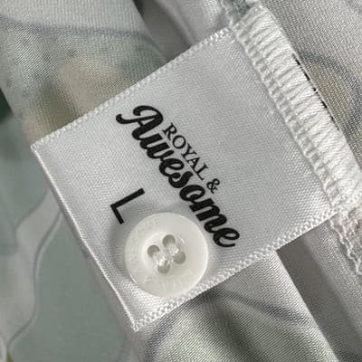 Royal & Awesome Golf Polo Shirt Mens Large Green Golf Course Print Performance - Thumbnail 7