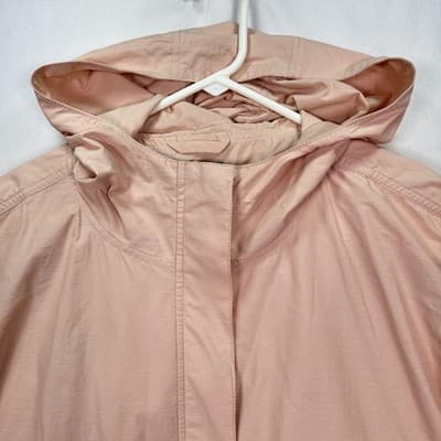 Eileen Fisher Lightweight Jacket Womens Large Pink Hooded Organic Cotton Nylon - Thumbnail 4