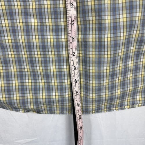 Pendleton Men’s Medium Button Down Shirt Yellow Gray Check Plaid Long Sleeve - Thumbnail 11