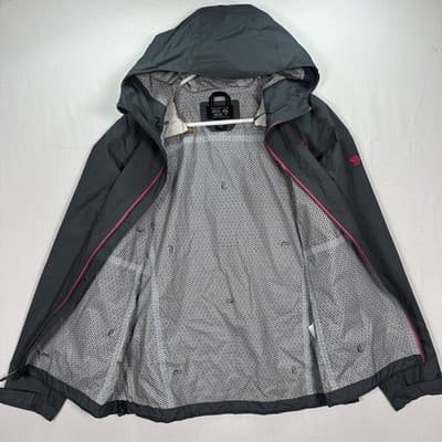 Mountain Hardwear Plasmic Ion Rain Jacket Women Large Gray Hooded Full Zip Nylon - Thumbnail 5