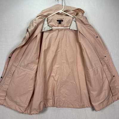 Eileen Fisher Lightweight Jacket Womens Large Pink Hooded Organic Cotton Nylon - Thumbnail 5