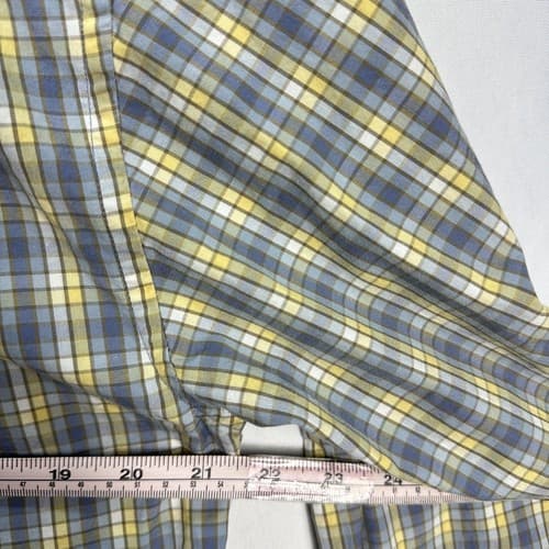 Pendleton Men’s Medium Button Down Shirt Yellow Gray Check Plaid Long Sleeve - Thumbnail 9