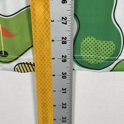 Royal & Awesome Golf Polo Shirt Mens Large Green Golf Course Print Performance - Thumbnail 8