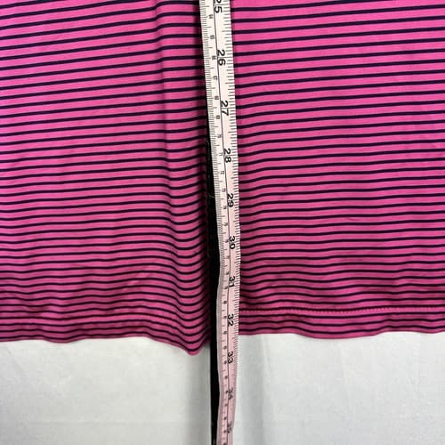 Ralph Lauren RLX Polo Golf Shirt Mens XL Pink Blue Striped Pocket PGA Baltusrol - Thumbnail 11