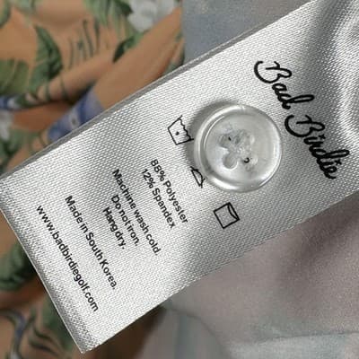 Bad Birdie Golf Polo Shirt Mens XL Peach Floral Fiesta Hawaiian Performance NEW - Thumbnail 7