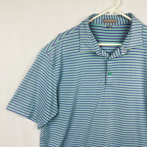 Peter Millar Summer Comfort Mens Size XL Golf Polo Shirt Multicolor Striped - Thumbnail 7