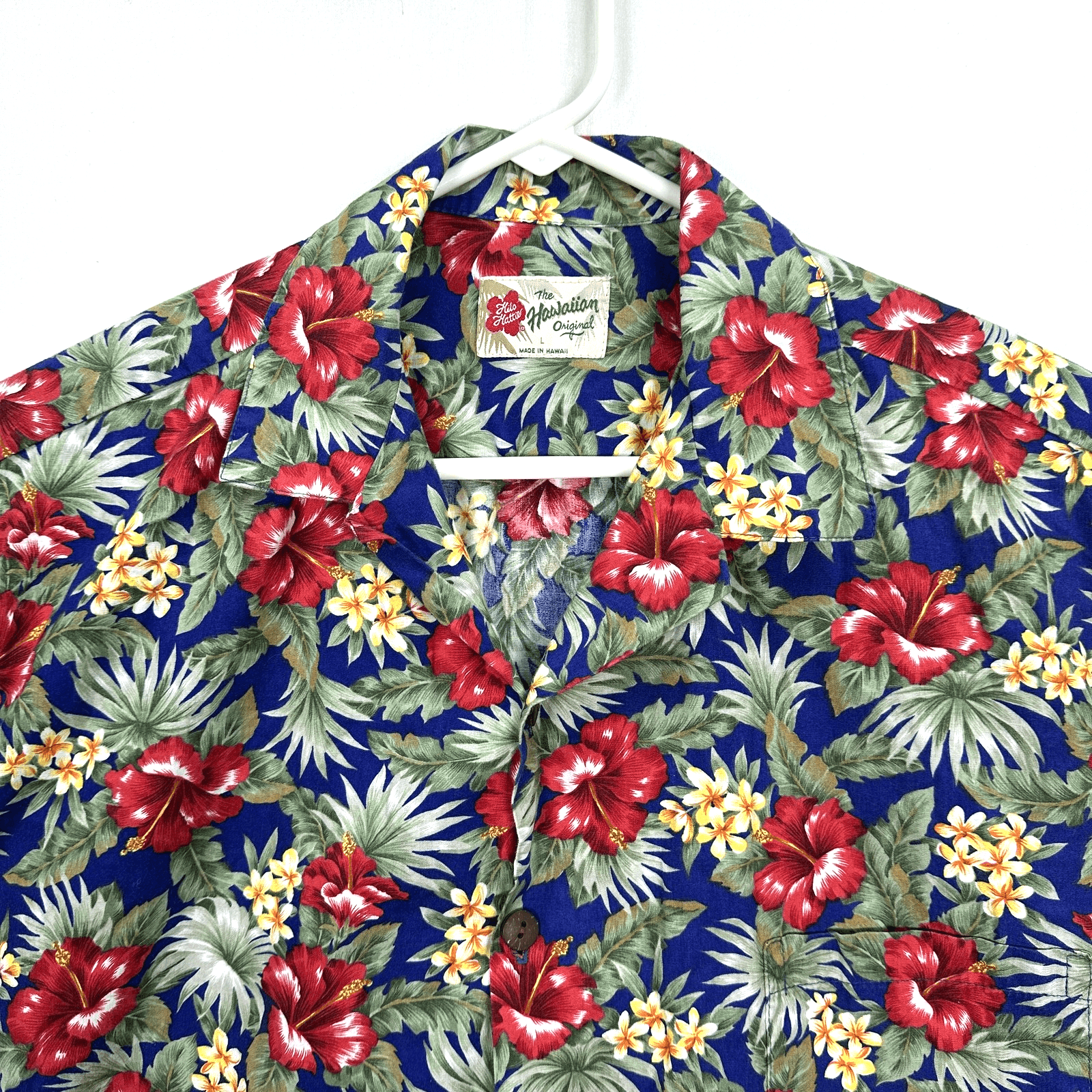 Hilo Hattie Hawaiian Shirt Men Large Multicolor Floral Hibiscus Short Sleeve VTG - Image 1