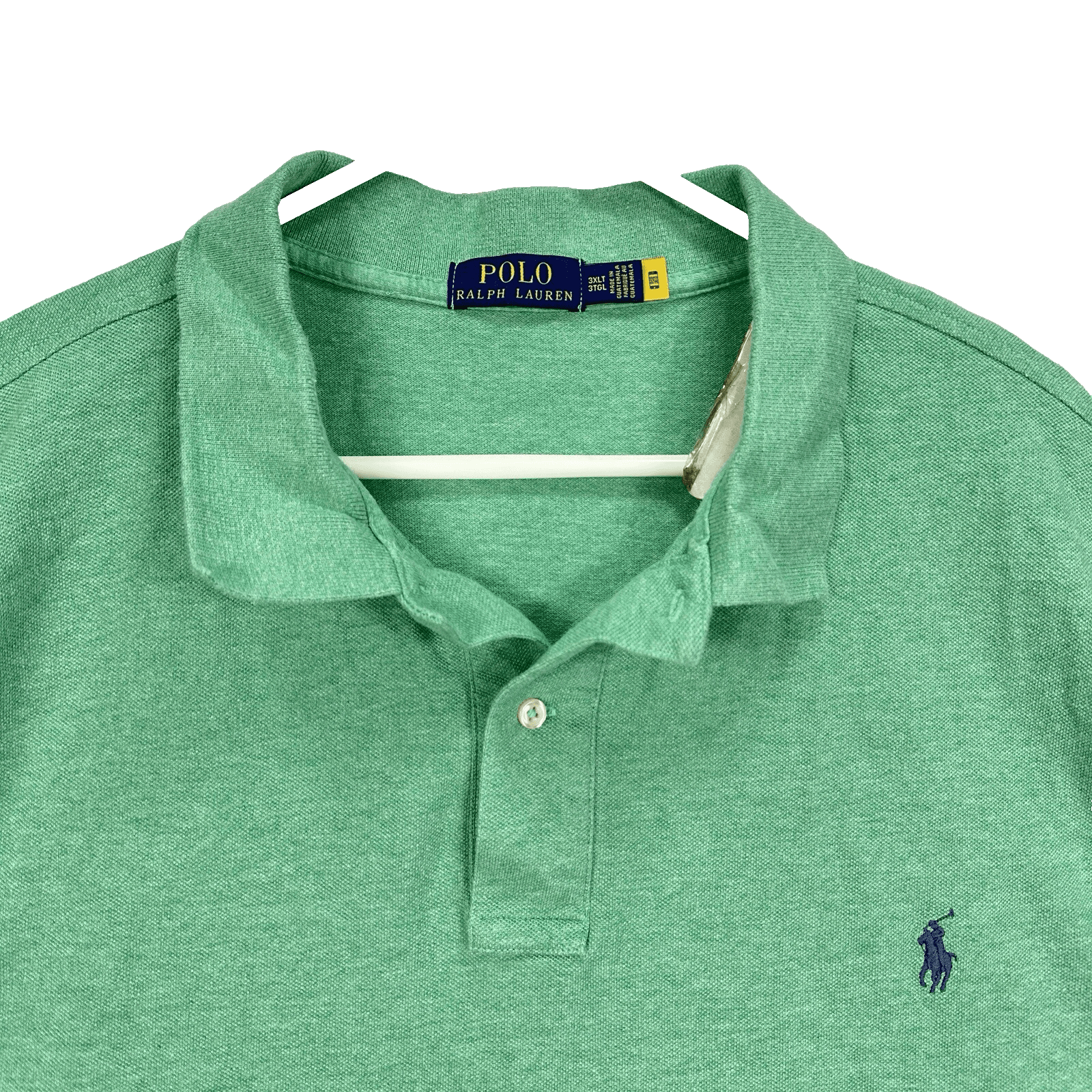 Polo Ralph Lauren Golf Polo Shirt Mens 3XLT Tall Green Stretch Knit Mesh Pony - Thumbnail 2