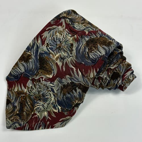 Christian Dior Monsieur Lot (3) Mens 100% Silk Tie Multicolor Abstract Vintage - Thumbnail 4