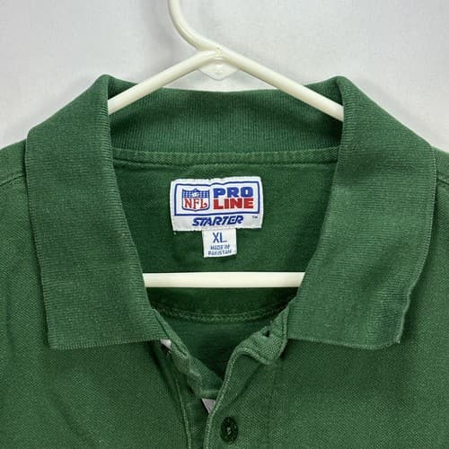 Vintage Green Bay Packers NFL Mens Size XL Green Polo Shirt Starter Pro Line - Thumbnail 7