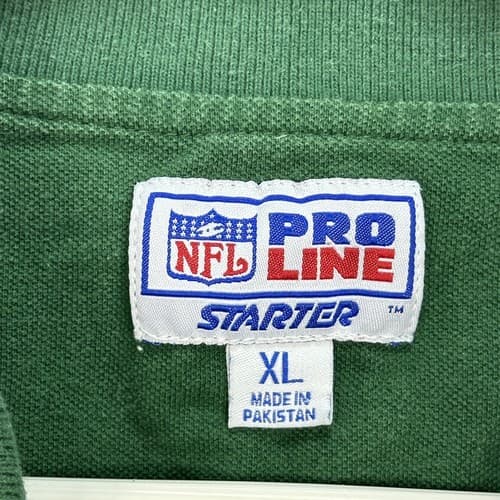 Vintage Green Bay Packers NFL Mens Size XL Green Polo Shirt Starter Pro Line - Thumbnail 8