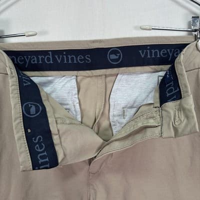 Vineyard Vines On The Go Pants Mens 28 x 32 Khaki Slim Chino Performance Stretch - Thumbnail 4