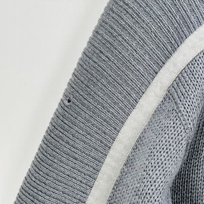 St Croix Knits Sweater Jacket Mens Large Gray 100% Zephyr Wool Full Zip Pockets - Thumbnail 7