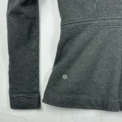 Lululemon Huddle and Hustle Jacket Womens 4 Gray Full Zip Stretch LW4AVDS - Thumbnail 12