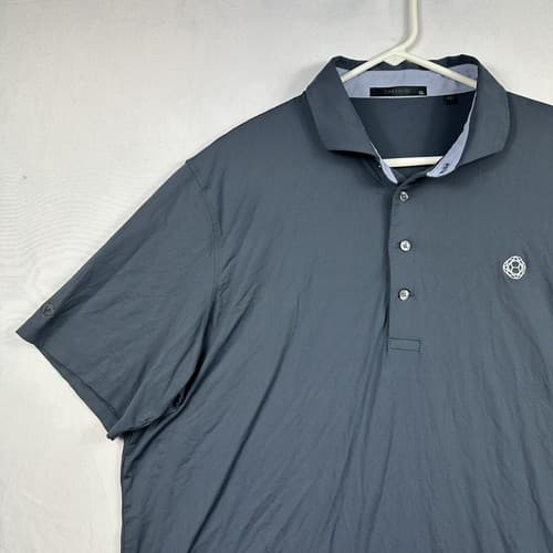 Greyson Golf Polo Shirt Mens XL Gray Performance Short Sleeve Stretch Logo - Thumbnail 6
