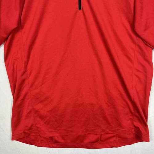 Fox Racing 1/4 Zip Cycling Jersey Men XL Shirt Red Rear Zip Pocket Short Sleeve - Thumbnail 3