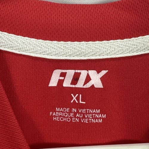Fox Racing 1/4 Zip Cycling Jersey Men XL Shirt Red Rear Zip Pocket Short Sleeve - Thumbnail 8