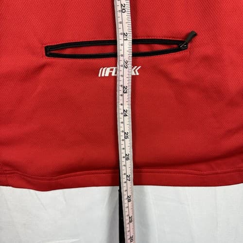 Fox Racing 1/4 Zip Cycling Jersey Men XL Shirt Red Rear Zip Pocket Short Sleeve - Thumbnail 11