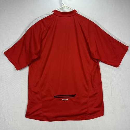 Fox Racing 1/4 Zip Cycling Jersey Men XL Shirt Red Rear Zip Pocket Short Sleeve - Thumbnail 2