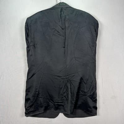 Lauren Ralph Lauren 44 R Blazer Gray Blue Cashmere Plaid Suit Jacket Sport Coat - Thumbnail 12