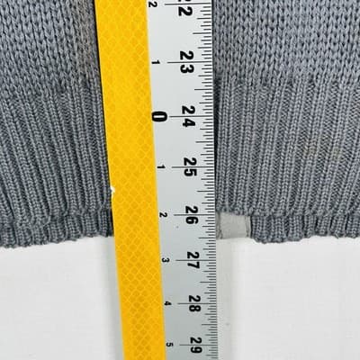 St Croix Knits Sweater Jacket Mens Large Gray 100% Zephyr Wool Full Zip Pockets - Thumbnail 8