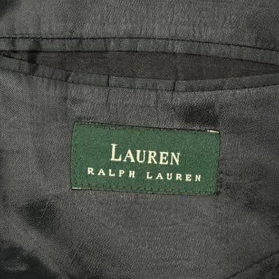 Lauren Ralph Lauren 44 R Blazer Gray Blue Cashmere Plaid Suit Jacket Sport Coat - Thumbnail 5