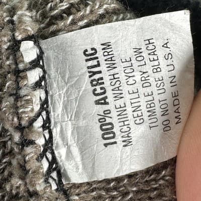 Vintage Bachrach Sweater XL Multicolor Textured Chunky Knit Wool 3D Coogi Style - Thumbnail 6