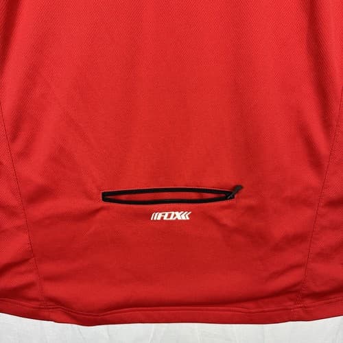 Fox Racing 1/4 Zip Cycling Jersey Men XL Shirt Red Rear Zip Pocket Short Sleeve - Thumbnail 12