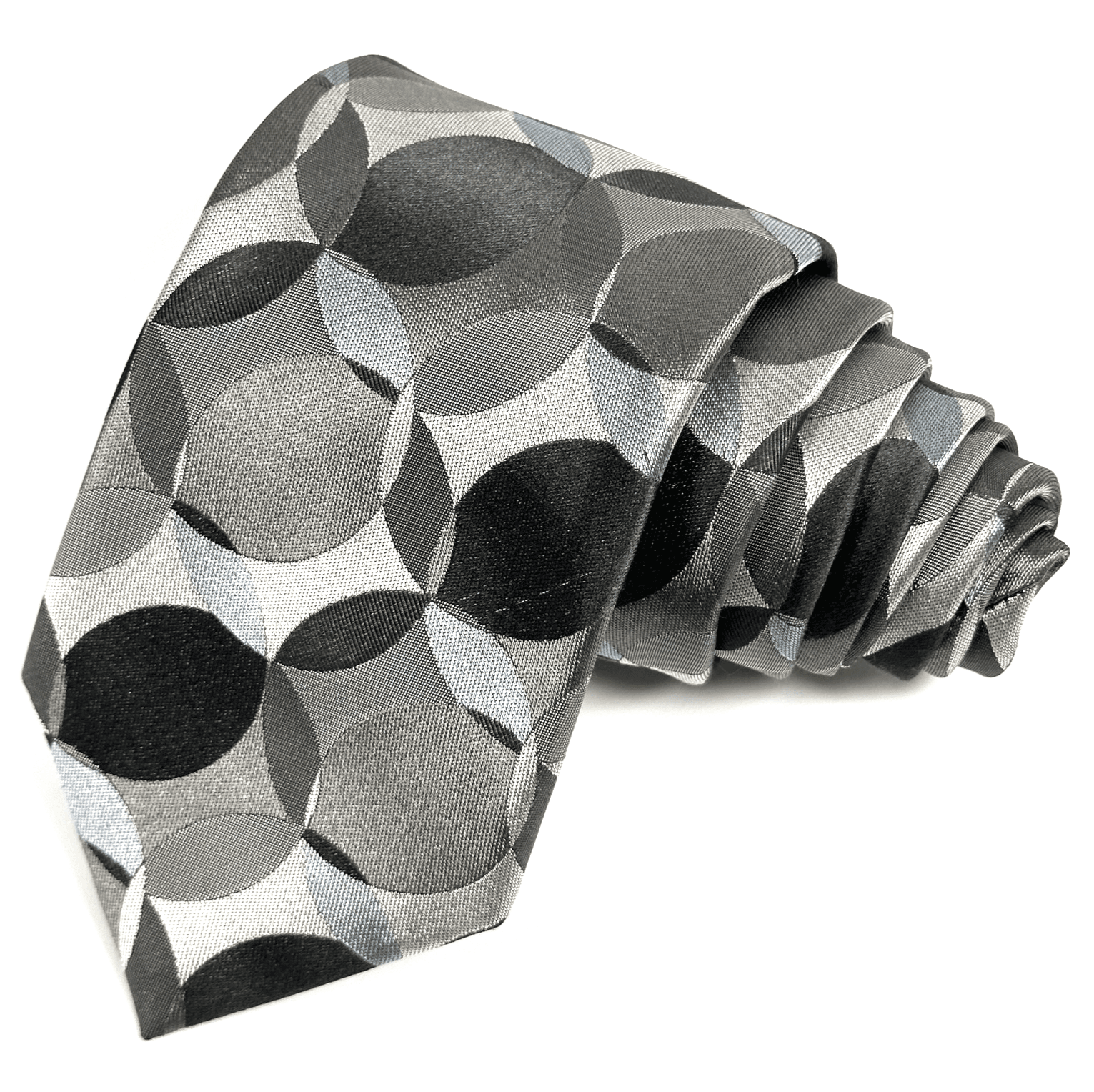 Ted Baker Men 100% Silk Tie Gray Geometric Circles Classic Formal Necktie Luxury - Image 1