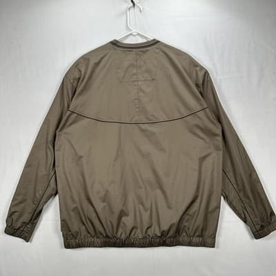 Nike Golf Windbreaker Jacket Mens XL Brown V-Neck Pullover Clima-FIT Lightweight - Thumbnail 2