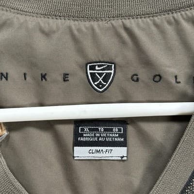 Nike Golf Windbreaker Jacket Mens XL Brown V-Neck Pullover Clima-FIT Lightweight - Thumbnail 5