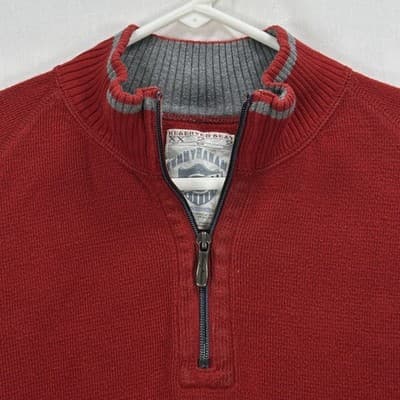 Tommy Bahama Philadelphia Phillies Mens 1/4 Zip Sweater Large Red MLB Baseball - Thumbnail 5
