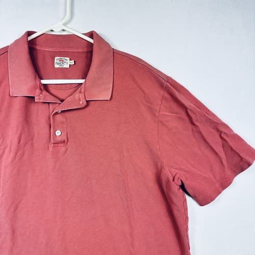 Faherty Brand Golf Polo Shirt Boys Size XL Short Sleeve Solid Red - Thumbnail 4
