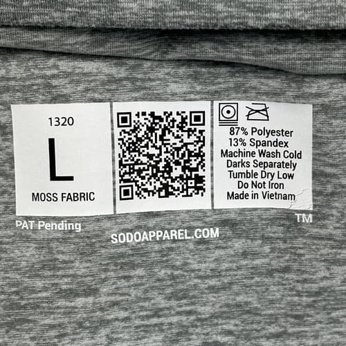 Sodo Pullover Hoodie Mens Large Gray Moss Fabric Stretch Lightweight Athletic - Thumbnail 9