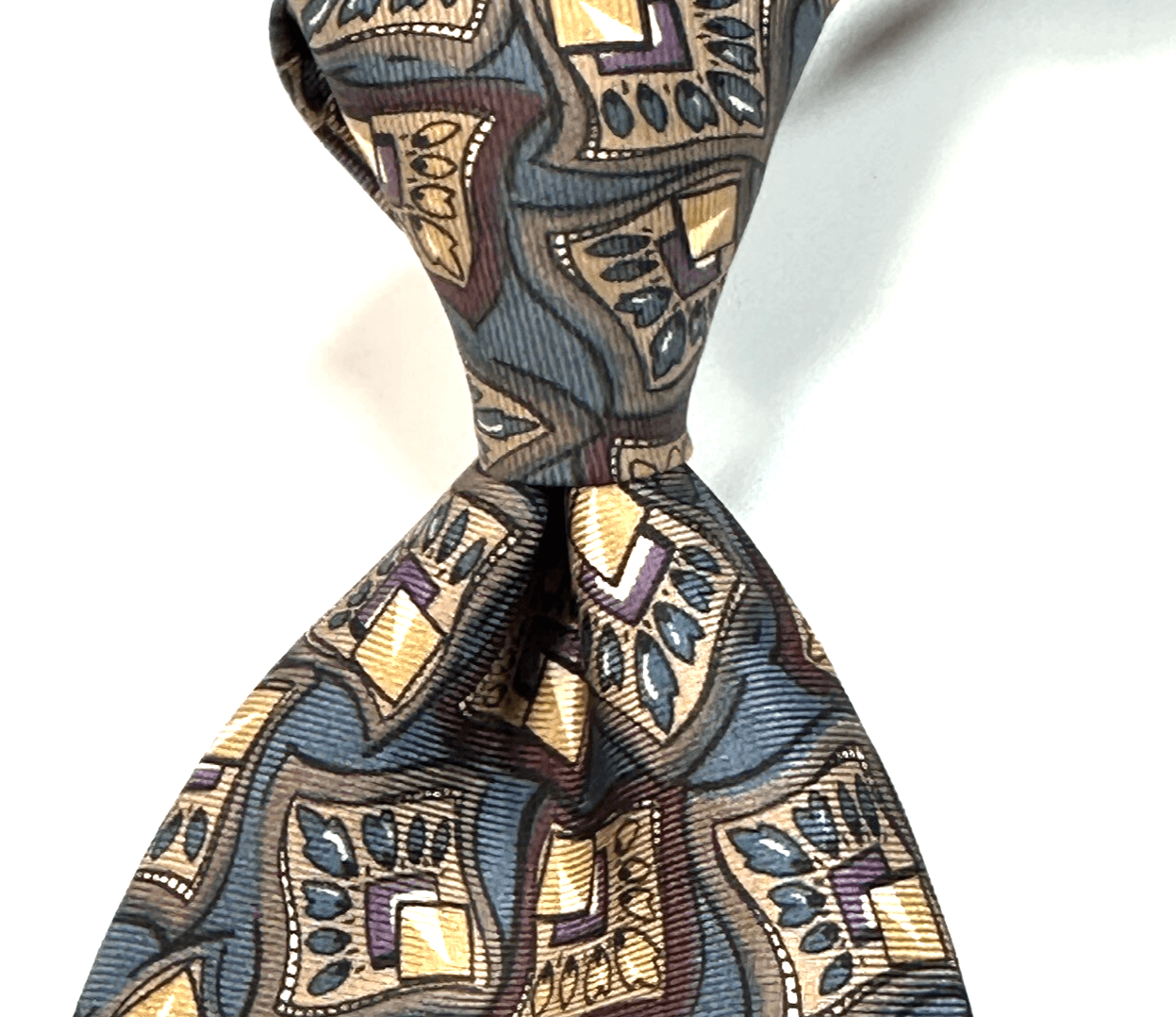 Vintage Christian Dior Mens 100% Silk Tie Geometric Necktie Multicolor Italy USA - Image 1