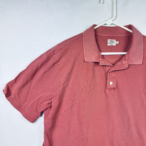 Faherty Brand Golf Polo Shirt Boys Size XL Short Sleeve Solid Red - Thumbnail 5