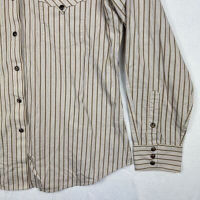 Brooks & Dunn Western Panhandle Slim Shirt Womens XL Pearl Snap Cross Striped - Thumbnail 3