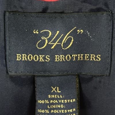 Brooks Brothers 346 Mens XL Windbreaker Jacket Red Navy Striped Casual Full Zip - Thumbnail 5